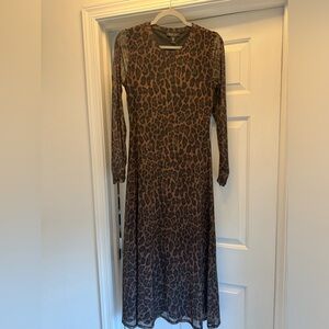 Rachel Zoe Cheetah Print Dress size M
